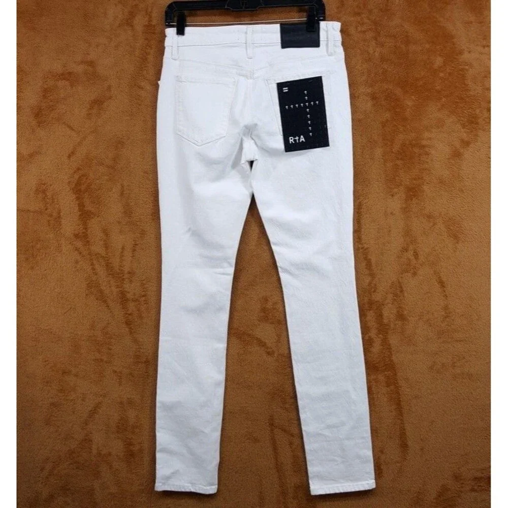 RTA Jeans Mens Size 30 White Wash Skinny Logo BRYANT $190